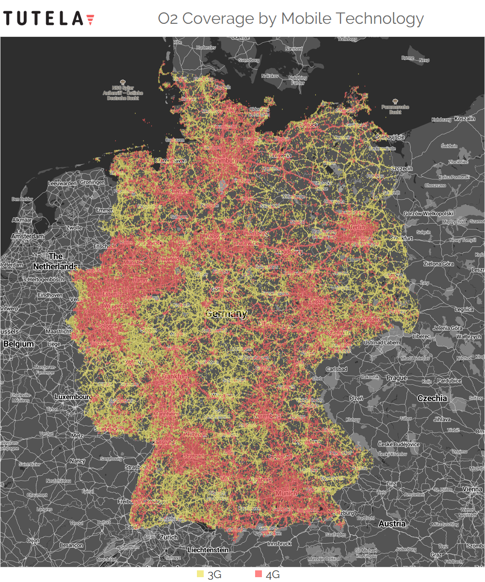O2 Germany Coverage Map Dach - Coverage