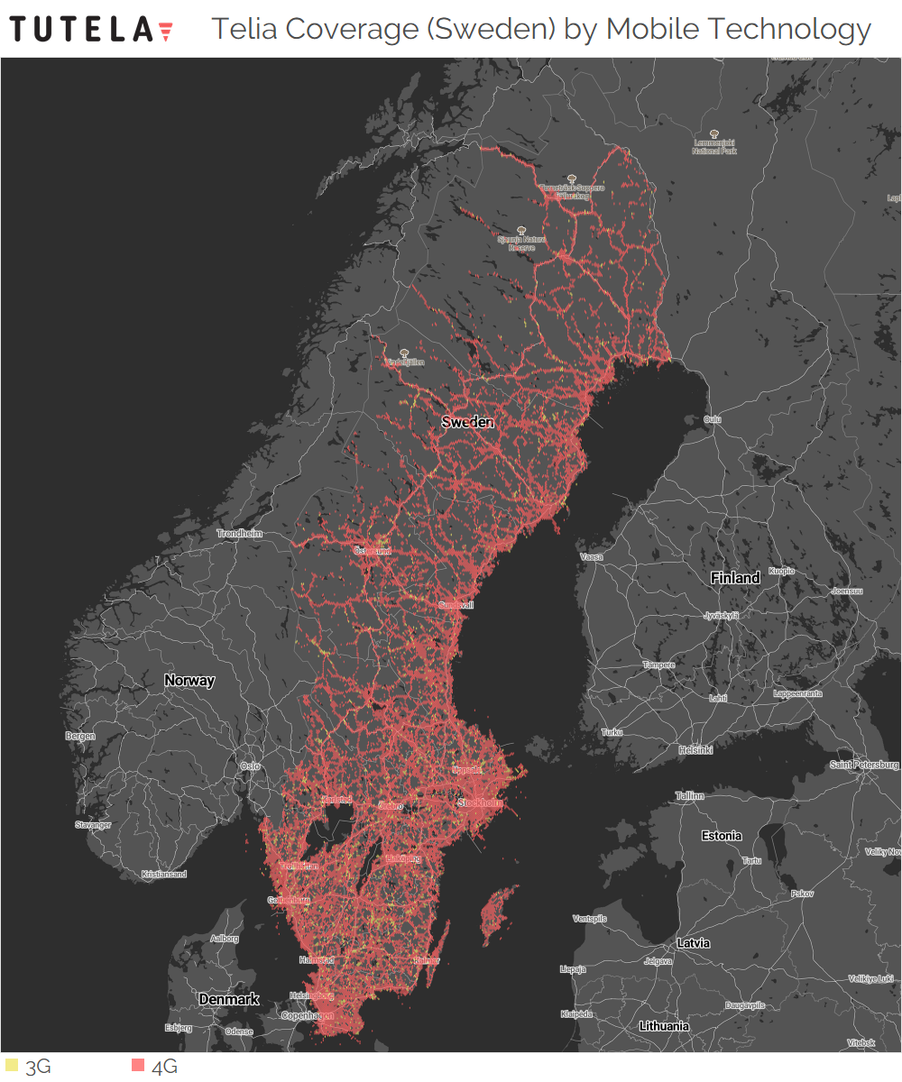 3 4g Coverage Map The Nordics - Coverage